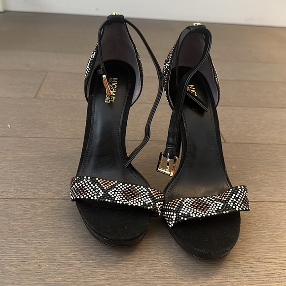 MICHAEL Michael Kors Black Heels with Crystal Embellishments - Picture 2 of 2